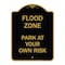 Signmission Designer Series Sign-Flood Zone, Black & Gold Aluminum Architectural Sign, 18" x 24", BG-1824-23951 A-DES-BG-1824-23951 - alternate 1